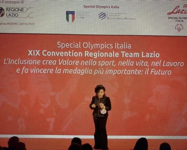 Palma Marino Aimone interviene alla convention Special Olympics Italia del Team Lazio.
